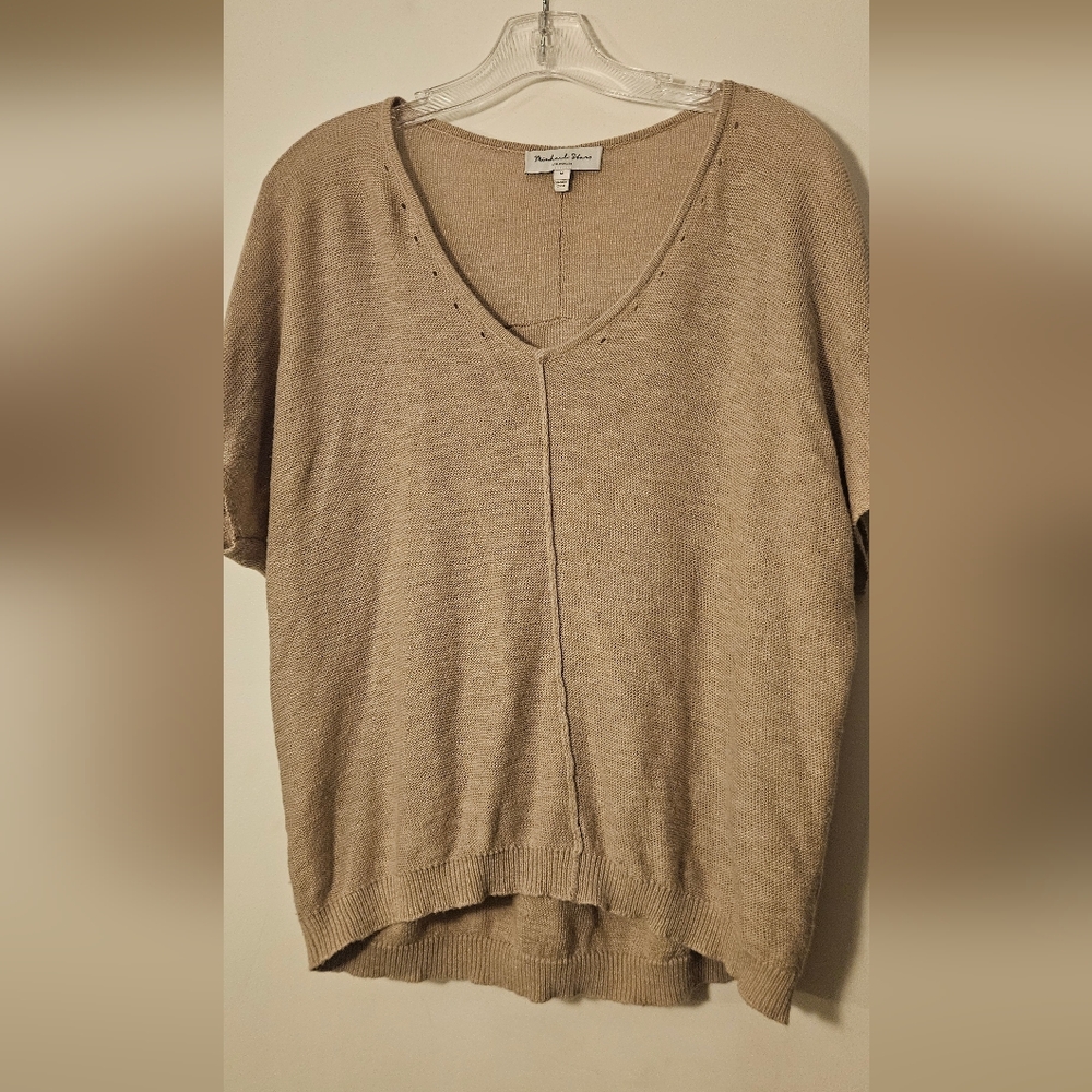 Michael Stars V-Neck Sweater in Beige